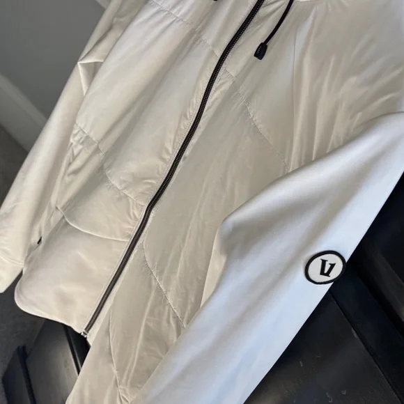 Women’s White Hooded Vuori Jacket - Picture 2 of 3